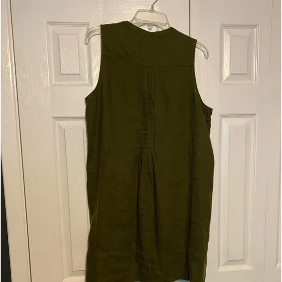 100% European Linen Sleeveless Swing Dress - Picture 7 of 8